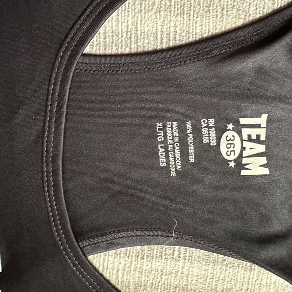 Pickleball Racerback Black Tank, size XL - Picture 3 of 3